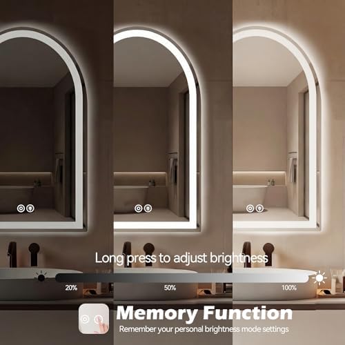 Arched LED Bathroom Mirror - Image 6