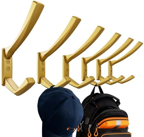 Heavy Duty Wall Hooks, 5 Inch Large Wall Mount Hooks by COLGEIFY