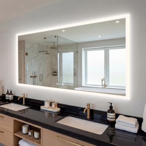 LUVODI Bathroom LED Mirror Backlit: Rectangular Vanity Mirror 40x28 inches - Image 3