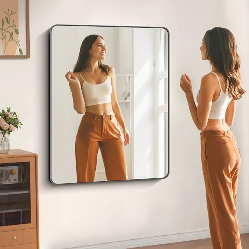 DESBING 40" x 48"Bathroom Mirror, Matte Black Wall Mirror - Image 3