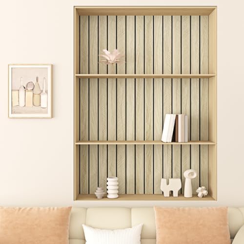 Wallercity 3D Light Oak Wood Slat Wall Panel Self Adhesive Soundproof Panel - Image 7