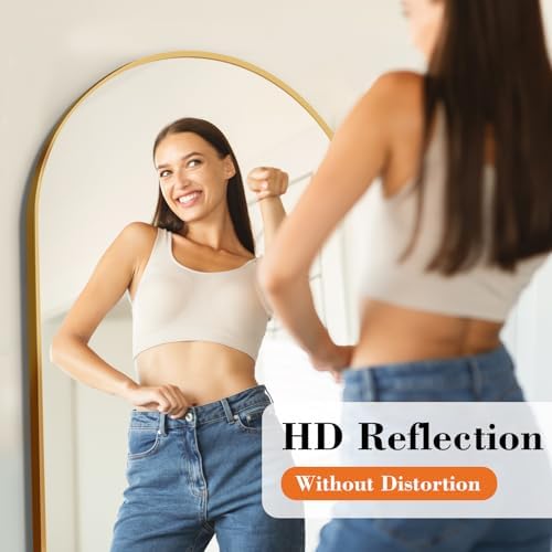 Sweetcrispy 65"x24" Arched Full Length Mirror, Full Body Mirror - Image 3