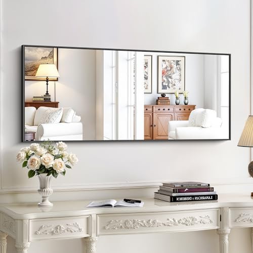 KOCUUY Black Mirror 20x48 Inch, Metal Framed Mirror - Image 6