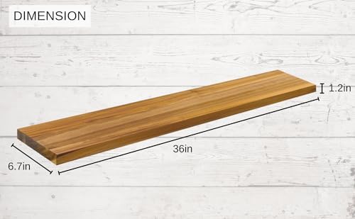 Teak Wood Floating Shelves Perfect - Image 3
