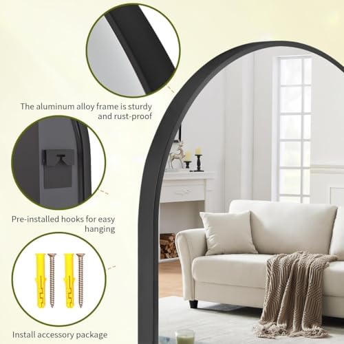 BEAUTYPEAK 31"x32" Arch Bathroom Wall Mirror - Image 4