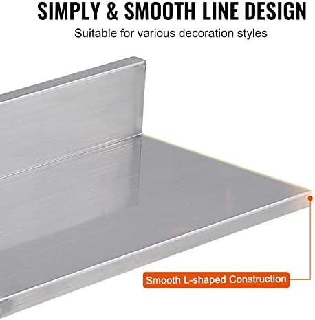 VEVOR Stainless Steel Wall Shelf, 8.6" x 16"-2 Pack - Image 6