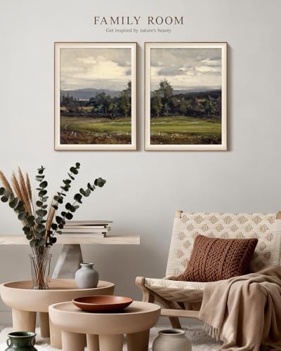 VIYYIEA Framed Vintage Impressionist Pastoral Wall Art Set, 16×20 Inch - Image 2