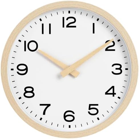AKCISOT 12 Inch Wall Clock, Silent Battery Operated Analog Clock by Akcisot