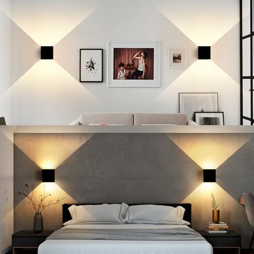 2 Pack LED Outdoor Wall Lights Exterior/Interior 3 Colors Adjustable 15W Wall - Image 7