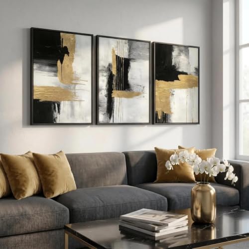 3D Textured Black White Abstract Wall Art by HUANGXUWEIYI