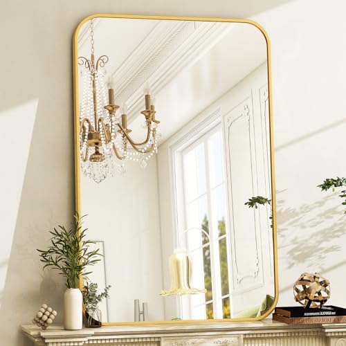 Easly 30 x 40 Inch Bathroom Mirror, Rounded Rectangular Vanity Mirror - Image 3
