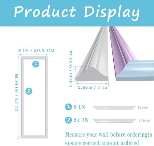 3 Set Panels Peel and Stick Premade Wainscoting Accent Wall Panels - Image 2