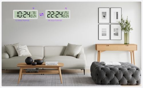 14" Large Digital Wall Clock Battery-Operated - Image 6