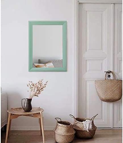 AAZZKANG Wood Framed Mirror Rectangle Modern Farmhouse Wall Mirrors Decor Large - Image 5