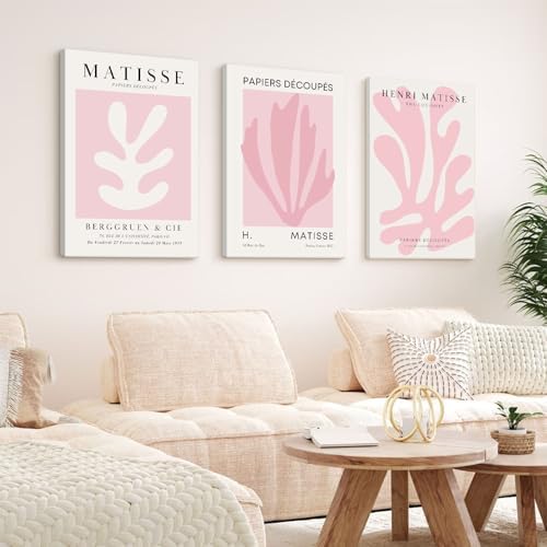 Pink Matisse Wall Art Prints Aesthetic Wall Decor Abstract Henri Matisse Canvas - Image 5