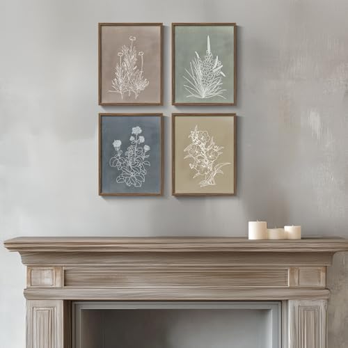 Framed Boho Neutral Botanical Floral Wall Art - Image 4