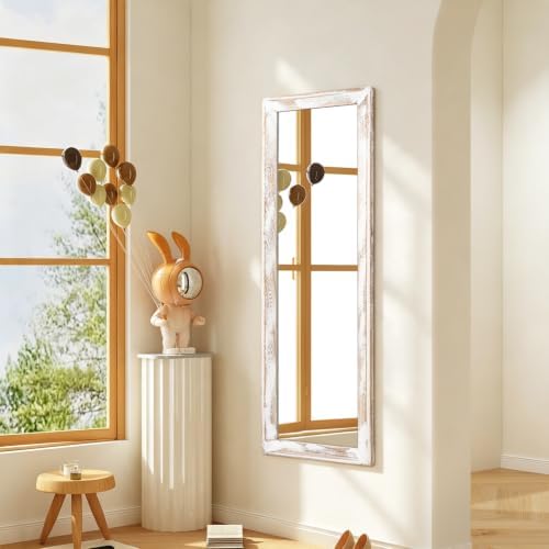 AAZZKANG Wall Mirror Full Length Rustic Wood Framed Large 47"x16" - Image 6