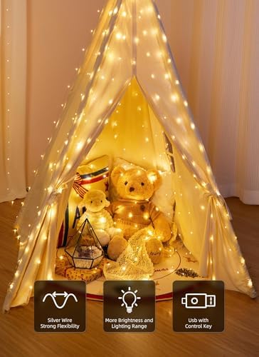 Brightown 2 Pack 300 LED Fairy Curtain Lights, 9.8ft x 9.8ft String Lights - Image 3