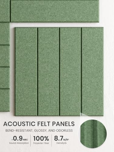 Bumusty 48" x 36" Large Cork Board Alternative, Botanical Green - Image 3
