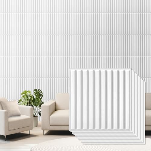 Qidejoy 33 Pcs 3D White Wall Panels by Qidejoy