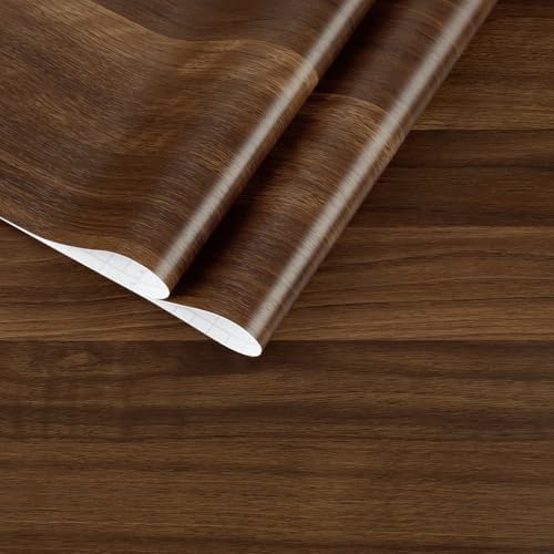 Vintage Woodgrain Wallpaper Self Adhesive Red Brown Wood Contact Paper - Image 5