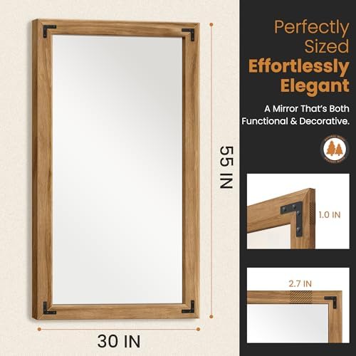 Wood Framed Bathroom Vanity Mirror - Image 2