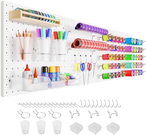 FZK Modular Plastic Peg Board Wall Organizer Kit by FZK