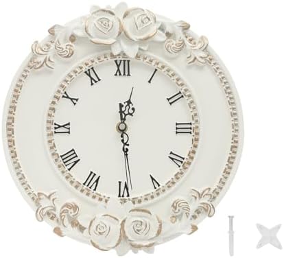 Silent Wall Clock, Battery Operated Large Easy Read Round White Dial - Image 5