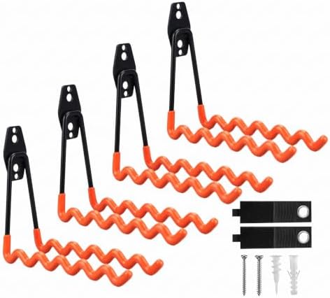 Garage Hooks, 4 Pack Wave Hooks by CRXCRC