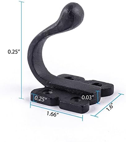 Renovators Supply Manufacturing Elephant Trunk Wall Hook, Cast Iron Black - Image 3