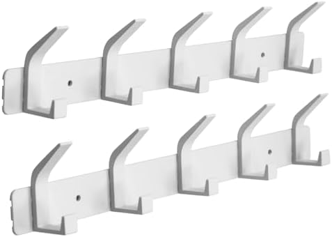 Coat Rack Wall Mounted, 5 Coat Hooks by ZGELIN