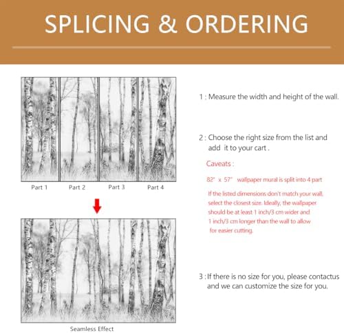Gray Birch Tree Wallpaper Mural Peel and Stick - Image 5