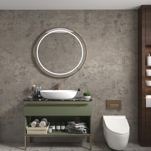 3yecao Grey Concrete Wallpaper Peel and Stick Gray Concrete Contact Paper - Image 2