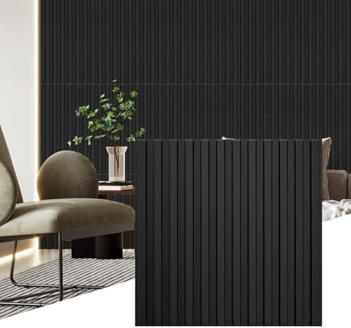 STICKGOO 3D Slat Wall Panels, PVC Fluted Wall Decor, 12 Tiles by STICKGOO
