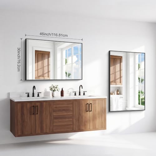 BONEWEI Bathroom Mirror, 30x46 inch Wall Mirror - Image 7