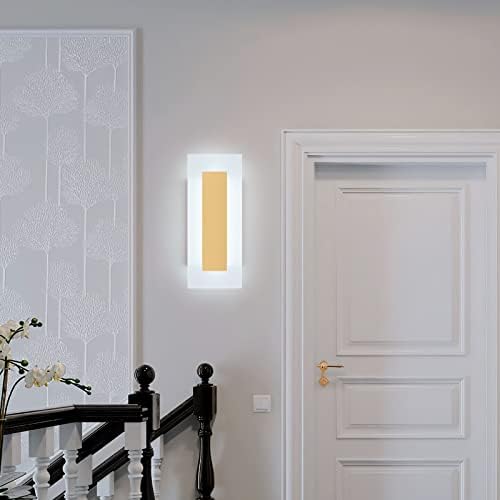 LMQNINE Modern LED Acrylic Gold Wall Sconce White Light 6000K - Image 3