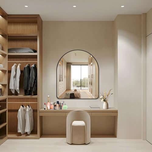 FORBATH Arched Mirror 36x40 Inch, Hanging or Leaning Against Wall - Image 2