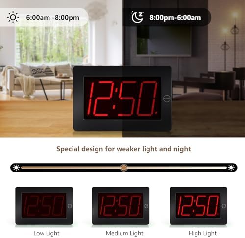 LED Digital Wall Clock Battery Operated - Image 3