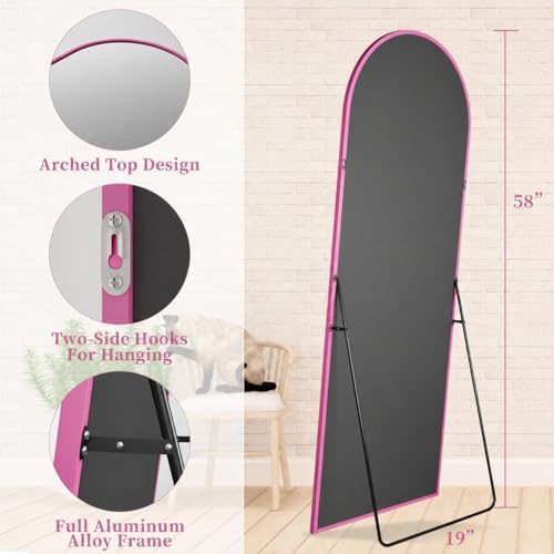 58"x19" Arched Full Length Mirror - Image 5