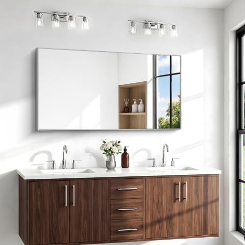 BONEWEI Silver Bathroom Mirror, 30x55 inch Wall Mirror - Image 2