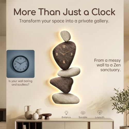 3D LED Wall Art Clock, Modern Irregular Creative Wall Decor - Image 2