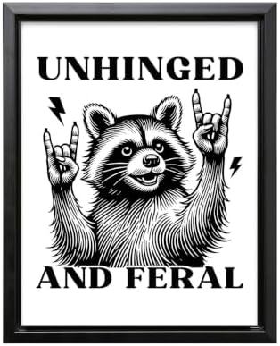 InkFlow Posters Feral Raccoon Fun Canvas Poster by InkFlowPosters