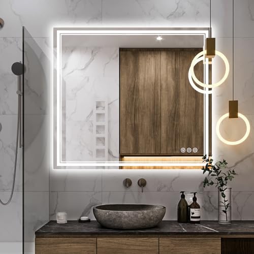 Ratsamee 40"x36" LED Bathroom Mirror by RATSAMEE