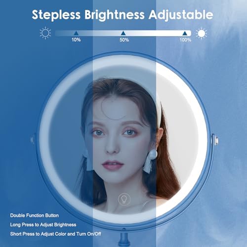 DEIOVWXS Makeup Mirror, Rechargeable Vanity Mirror - Image 3