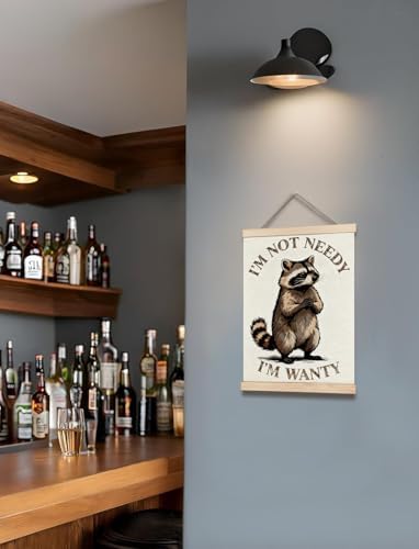 Foritho Funny Raccoon Poster Wall Art Framed, I'm Not Needy I'm Wanty Sarcastic - Image 6