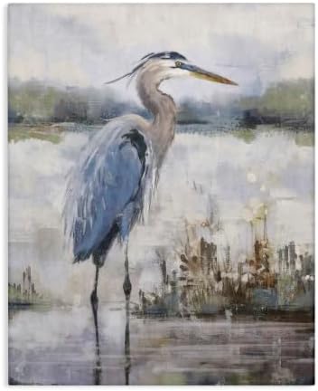 Stupell Industries Coastal Sea Heron Nautical, 24 x 30 Inch Canvas Wall Art by StupellIndustries