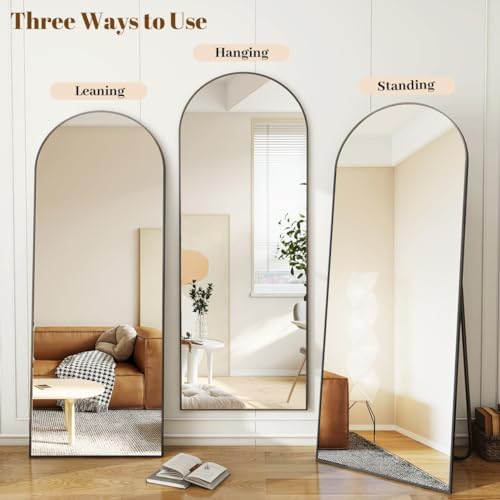 Koonmi 67x30 Arched Full Length Mirror, Floor Mirror - Image 6