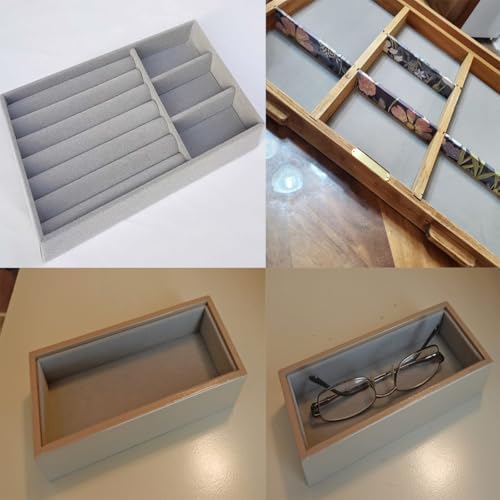 Light Grey Large Size Self Adhesive Soft Velvet Drawer Liner DIY Fabric Felt - Image 5