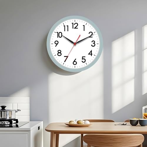 AKCISOT 12 Inch Wall Clock, Silent Battery Operated Analog Clock - Image 6