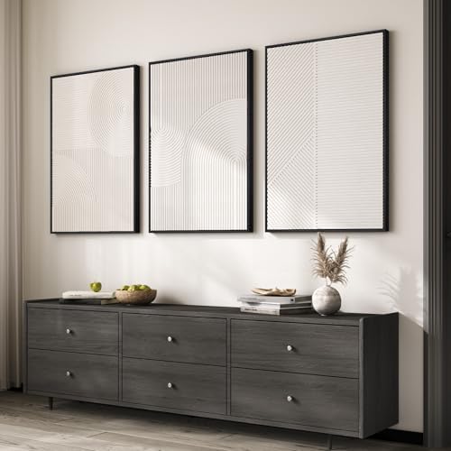 Large 3D Textured Modern White Abstract Wall Art - Image 2